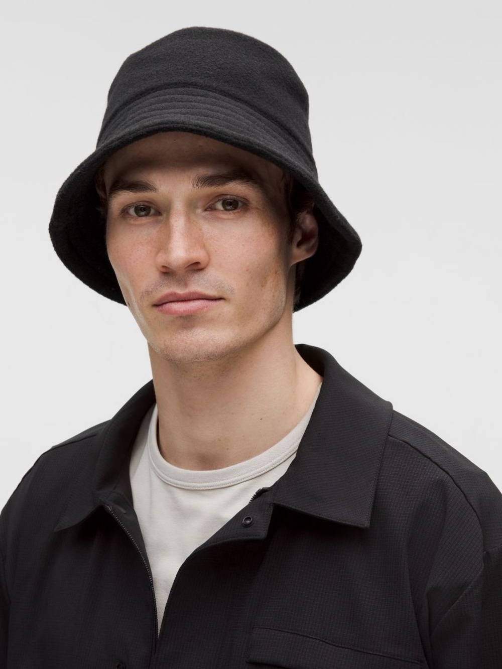 Satin-Lined Wool Bucket Hat